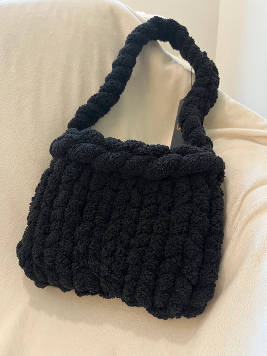 Chenille Purse - Black