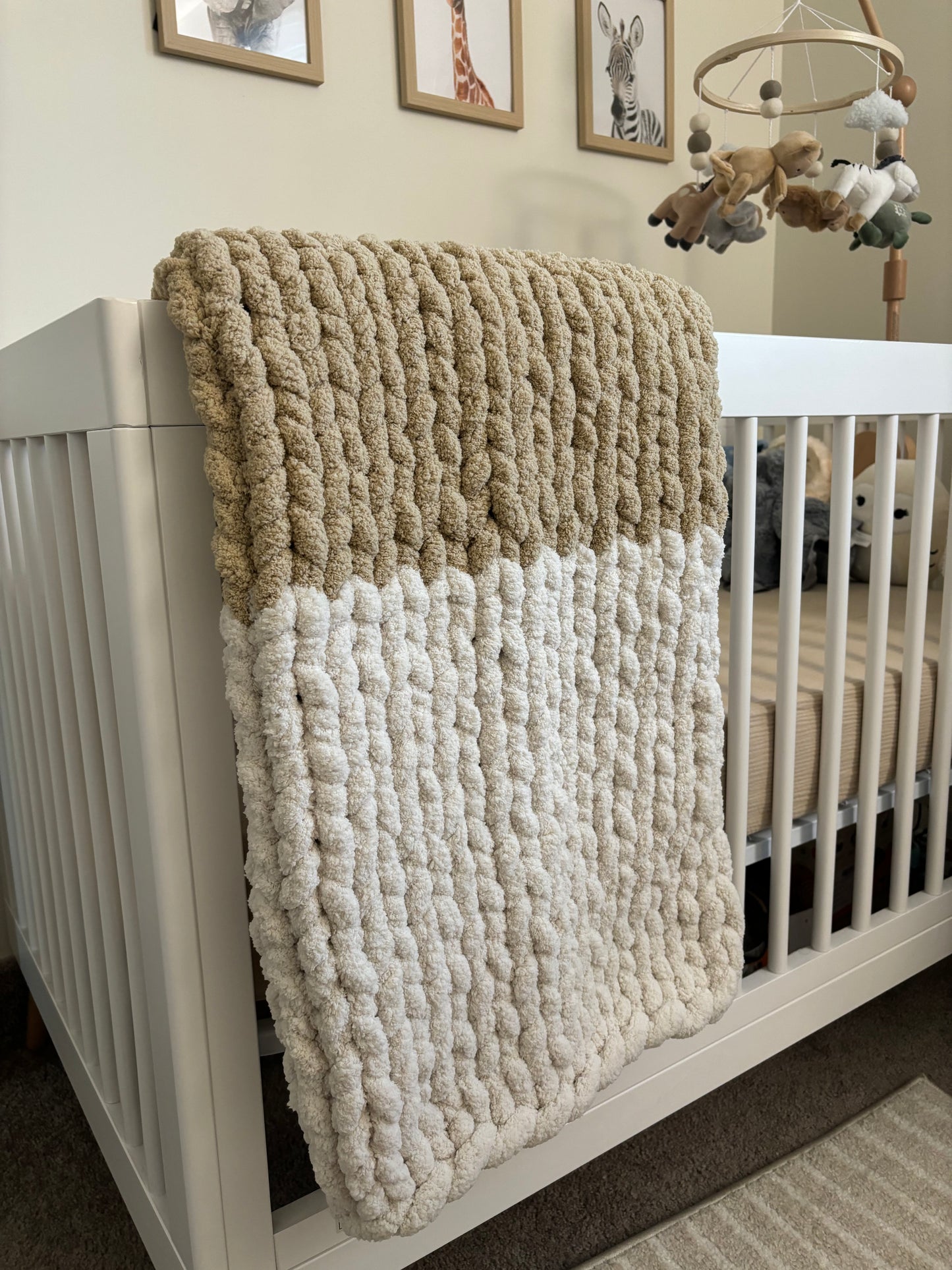 Baby Blanket - Ivory & Beige