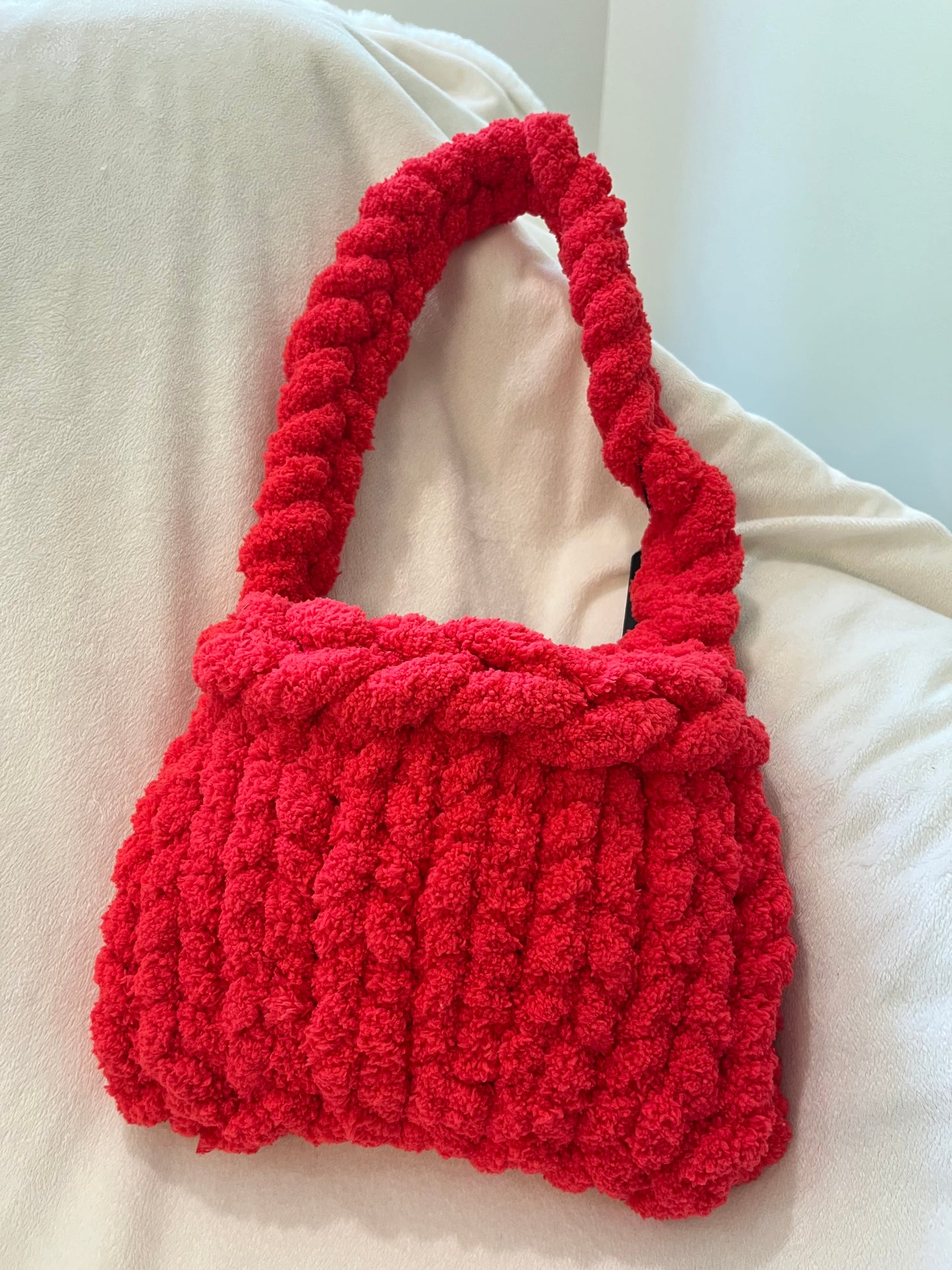 Chenille Purse - Magenta