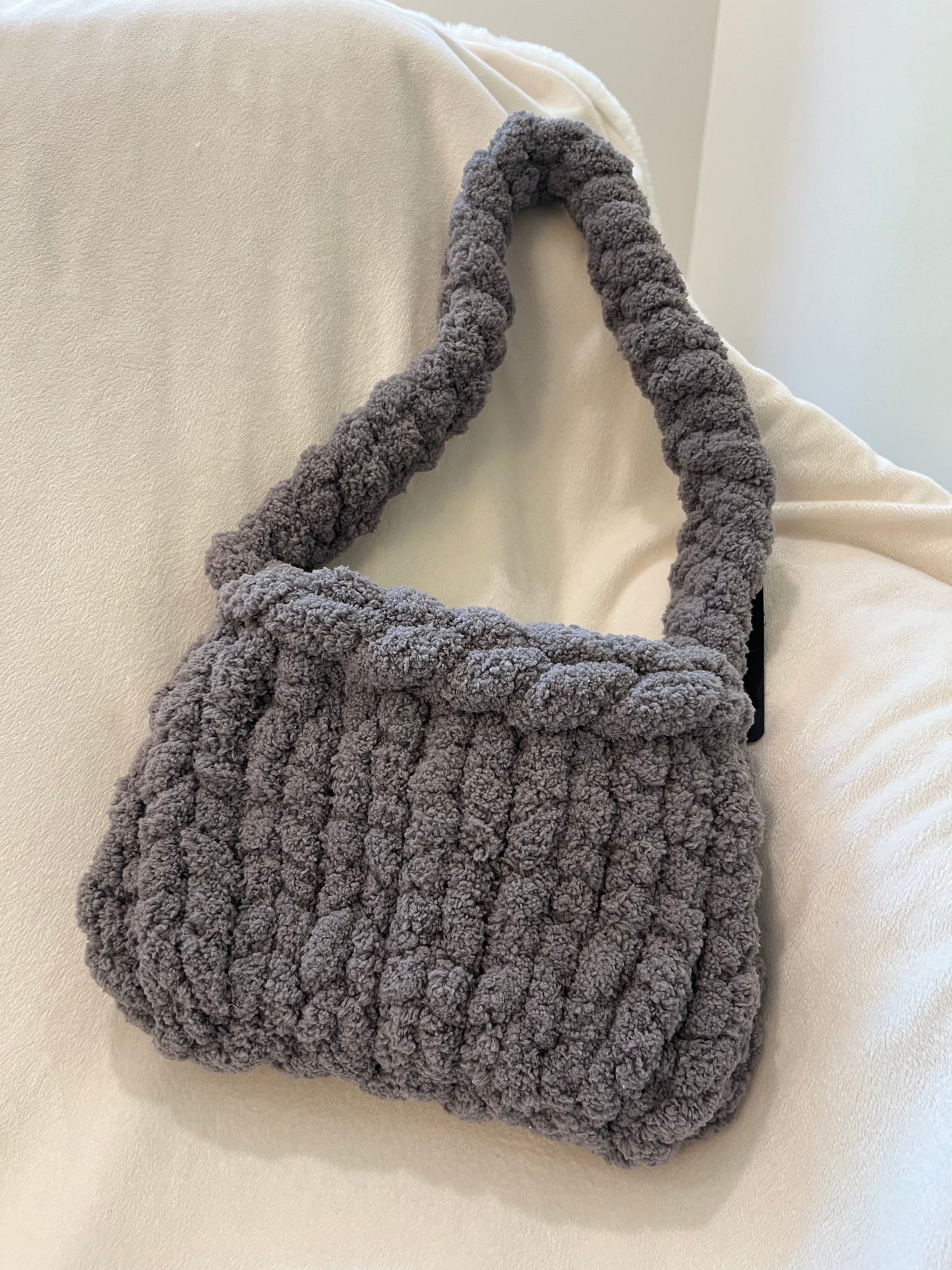 Chenille Purse - Gray